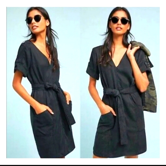 Anthropologie Dresses & Skirts - Anthropologie Pilcro and the Letterpress  Classic Shirt Dress Charcoal Small